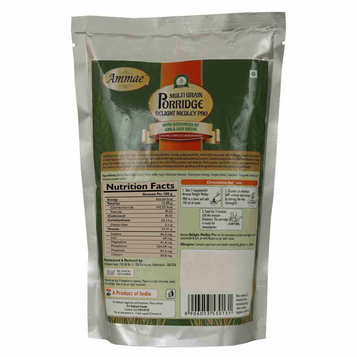 Ammae Delight Medley PRO | Multigrain Porridge Mix - Ammae Foods India