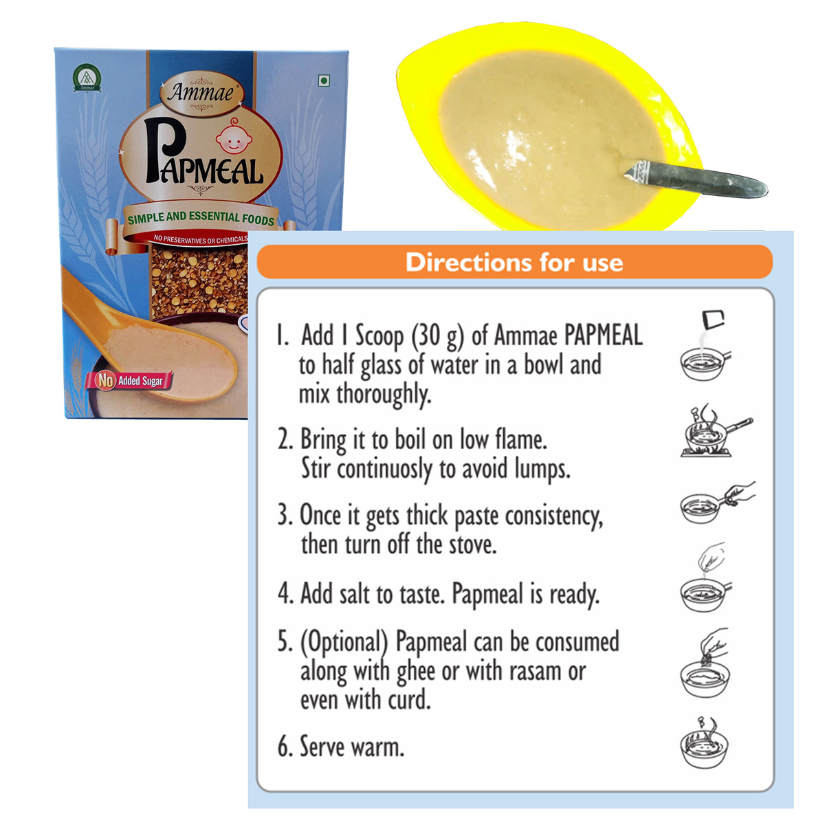 Instant Porridge Mix for 10 Months Baby | Ammae Papmeal Baby Porridge mix
