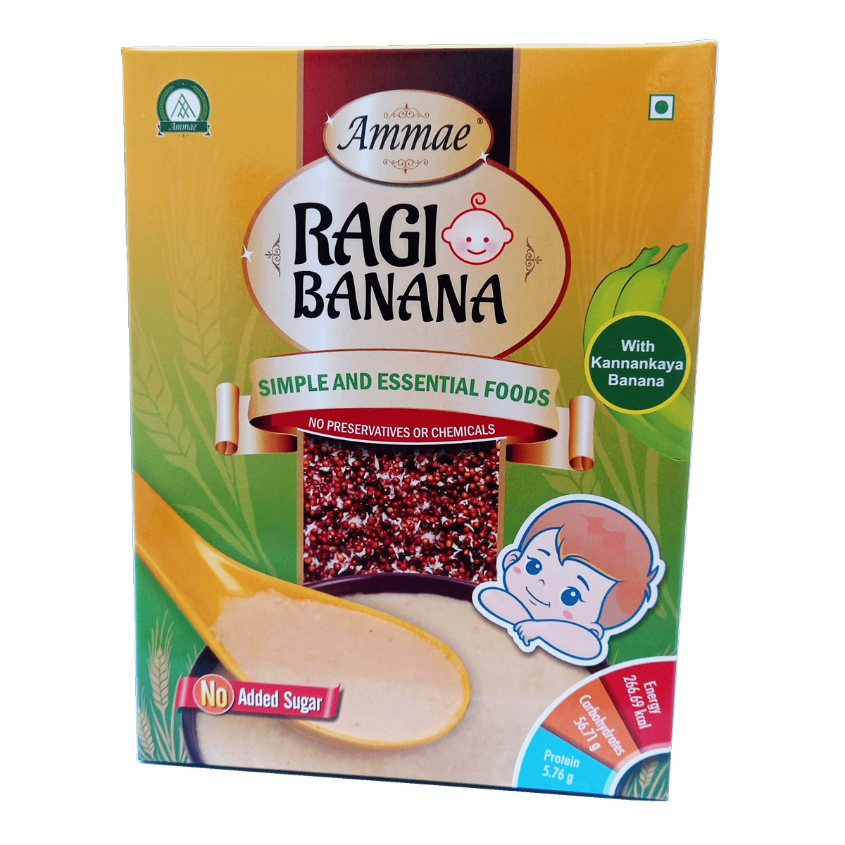 Ammae Sprouted Ragi Powder Strawberry Porridge | Malted Drink Mix - Ammae Foods India